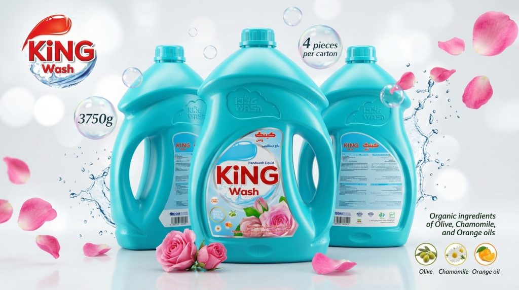 مایع دستشویی 3750 گرمی کینگ واش رایحه رز